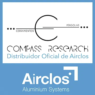 Logotipo de Compass Research y distribución de Airclos